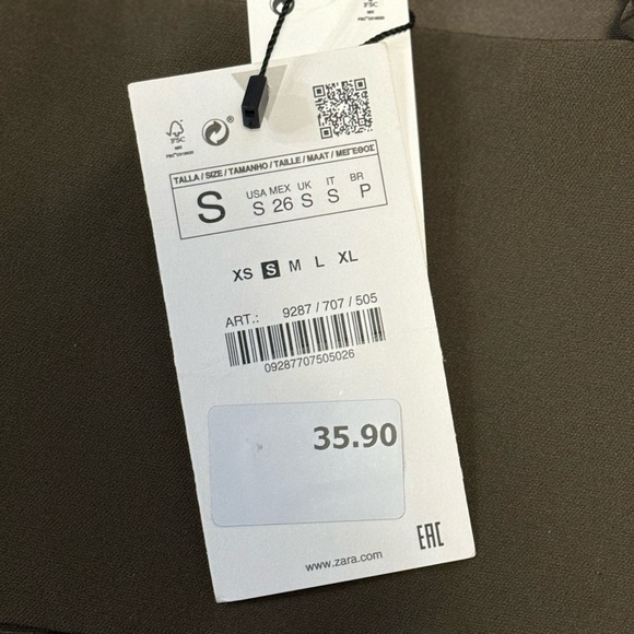 Zara - Khaki Green Corset Top - Picture 3 of 3